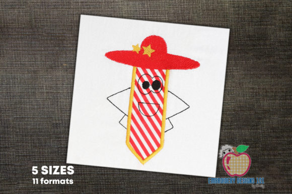 Bringing the Pencil Cartoon Character Wearing Hat to Life Through Machine Embroidery