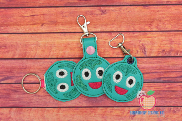 Cartoon Earth ITH Keyfob: Streamlining Your Machine Embroidery Workflow