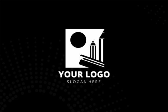 Flat Pen Educational Logo Template