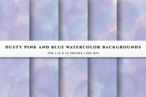 Pink and Blue Watercolor Backgrounds