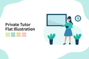 Private Tutor Flat Vector Illustration Guide