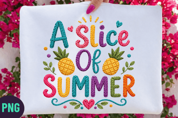 Slice of Summer Faux Yarn PNG Design