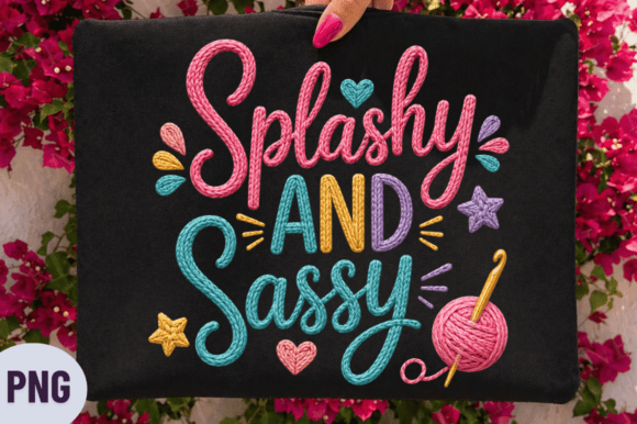 Splashy Sassy Faux Yarn PNG Sublimation: Transforming Digital Designs into Tangible Style