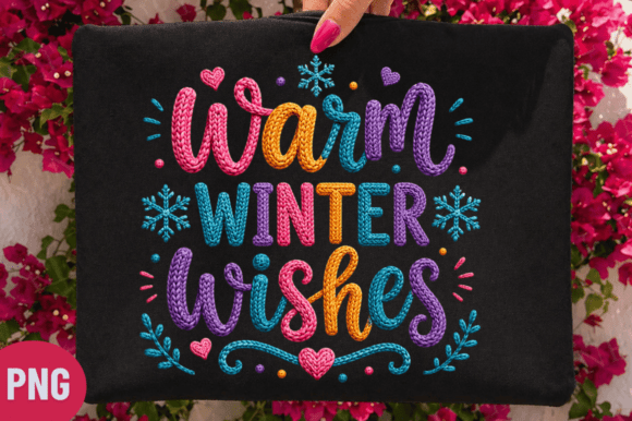 Winter Wishes Faux Yarn PNG Design: A Guide to Cozy Digital Crafting